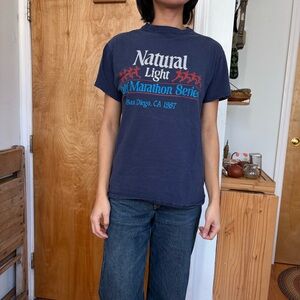 Vintage Natural Light Marathon T-Shirt